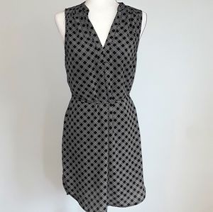 Black V neck dress